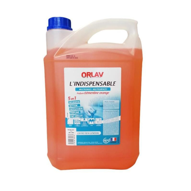 Nettoyant ORLAV L’indispensable 5 en 1- Multi-Usages – Multi-Surfaces - 5L