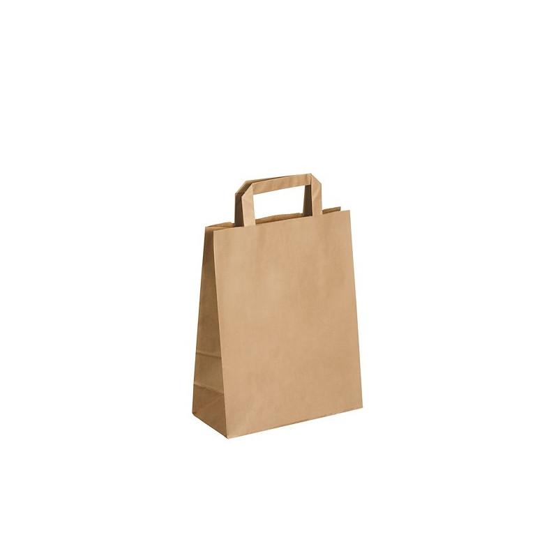 Sac kraft naturel brun - 22 x 10 x 28 cm - Carton de 250