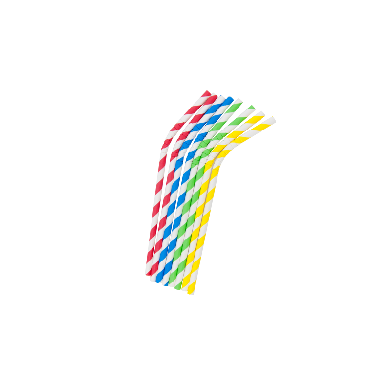 pailles flexibles multicolores