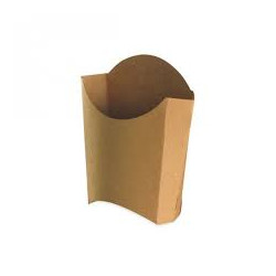 CORNET À FRITES EN CARTON KRAFT BRUN - 100pcs