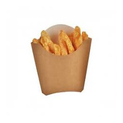 CORNET À FRITES EN CARTON KRAFT BRUN - 100pcs