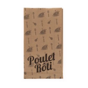 SAC DEMI POULETS – Kraft Brun + PP – 130/40+40×280 mm × 500