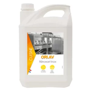ORLAV Rénovant Inox – Nettoyant & Brillant surfaces inox – Bidon 5L