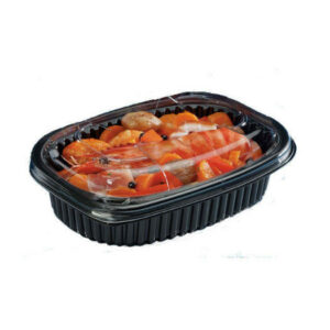 Barquette plastique noire Cookipack avec Couvercles – 1000 mL x320