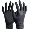 Gants nitrile noirs non poudrés – Boîte de 100 unités